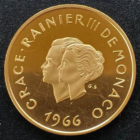 Monaco Proof Franc Grace Rainier Gm Gold Minted All