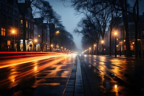 Premium Photo | Longexposure photography of a road at night in the city ...