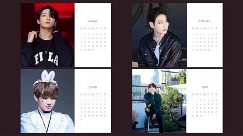 Jungkook Calendar Etsy