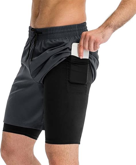 Xixian Short Para Correr Hombre Short Con Licra Hombre 2 En 1 Shorts