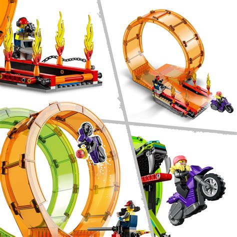 Lego City Stuntz Double Loop Stunt Arena Set Imagine That Toys