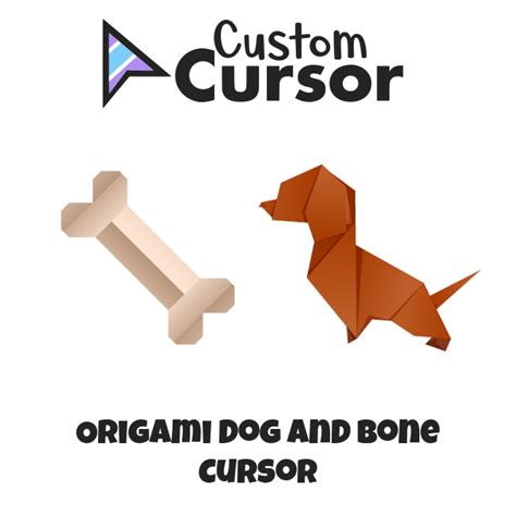 Origami Dog and Bone cursor – Custom Cursor