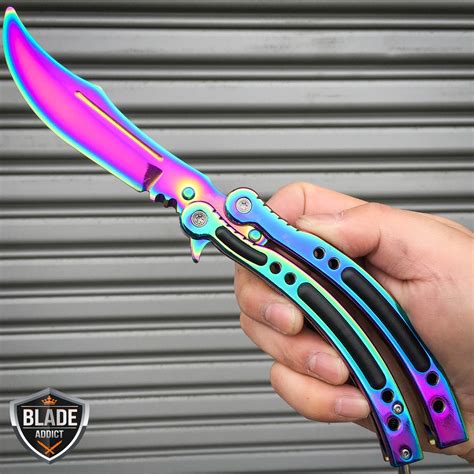 CSGO BALISONG BUTTERFLY KNIFE RAINBOW SPECTRUM TRAINER - MEGAKNIFE