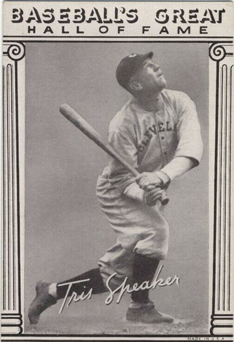 Tris Speaker Baseball Card 2x3 Fridge Magnet Boston Mlb World Series