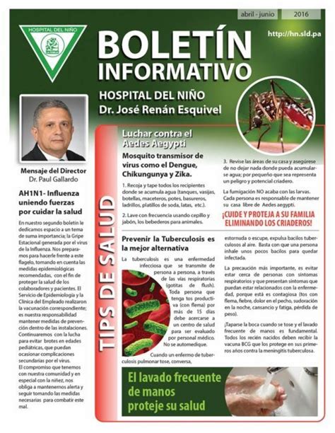 Boletines Informativos Hospital del Niño Dr José Renán Esquivel