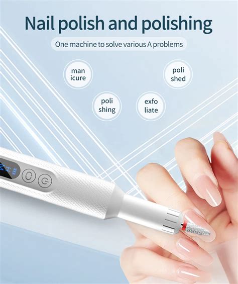 Portable Nail File Machines Lightweight Handpiece Manicure Pedicure