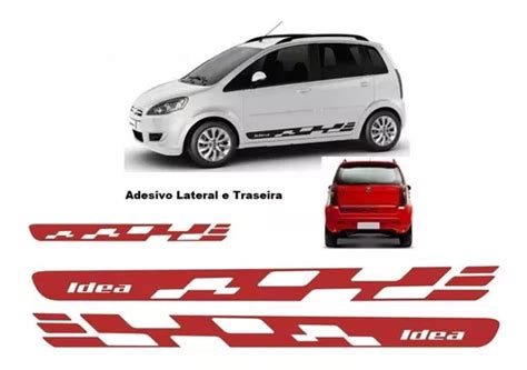 Adesivo Lateral Fiat Idea Fg1 E Traseira Kit Faixa Fita MercadoLivre