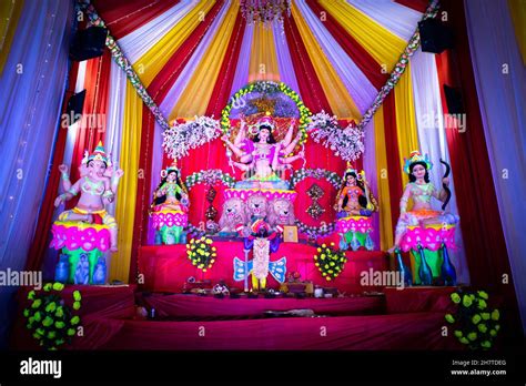 Goddess Durga Idol at Navratri festival celebration Stock Photo - Alamy