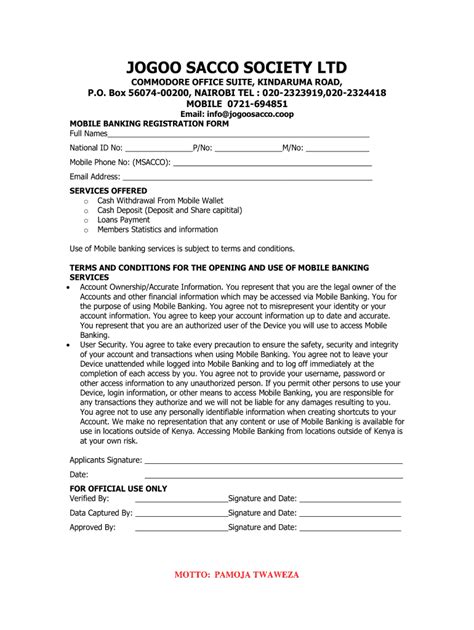 Jogoo Sacco Fill And Sign Printable Template Online US Legal Forms