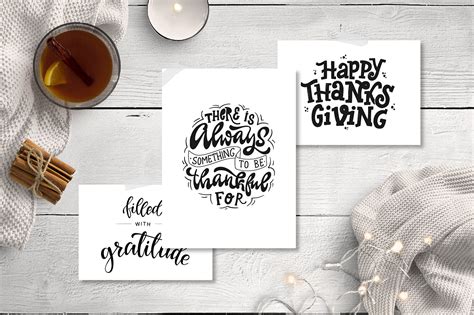 FALL & THANKSGIVING quotes + clipart on Behance