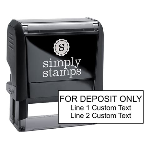 Custom 3 Line For Deposit Only Stamp Simply Stamps