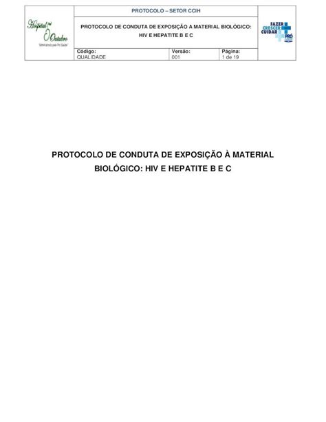 Pdf Protocolo De Conduta De ExposiÇÃo À Material  Lista 20131209 02 Pdf