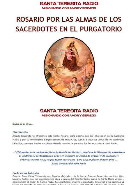 Rosario Por Las Almas De Los Sacerdotes En El Purgatorio Purgatorio