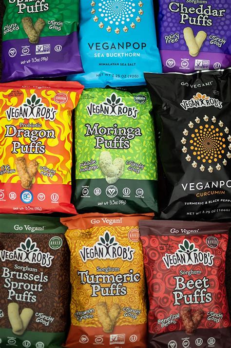 Vegan Rob S Puffs Variety Pack With Brussel Sprout Probiotic Cauliflower Spinach And Tumeric