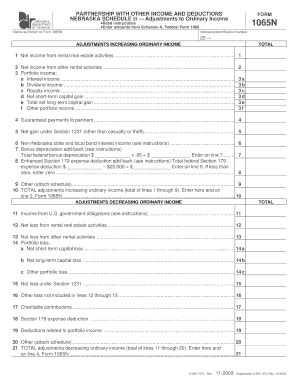 Fillable Online Revenue Ne PARTNERSHIP WITH OTHER INCOME AND DEDUCTIONS