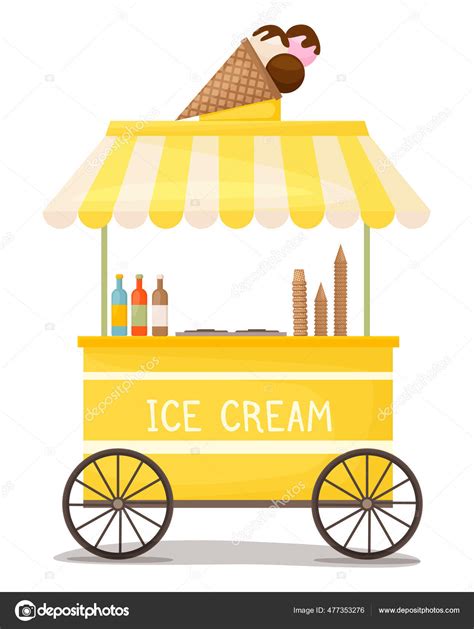 Ice Cream Cart Stock Clipart Royalty Free Freeimages Clip Art Library