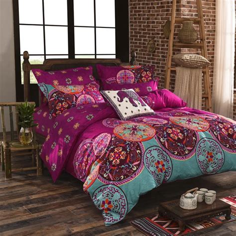 Twinfullqueenking Size Bedding Sets Bohemian Style Mandala Reversible Duvet Cover Set