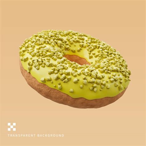 Premium Psd Psd Donut 3d Illustration