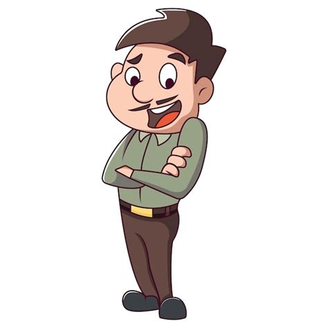 Ilustración de dibujos animados de vector del hombre es feliz Vector