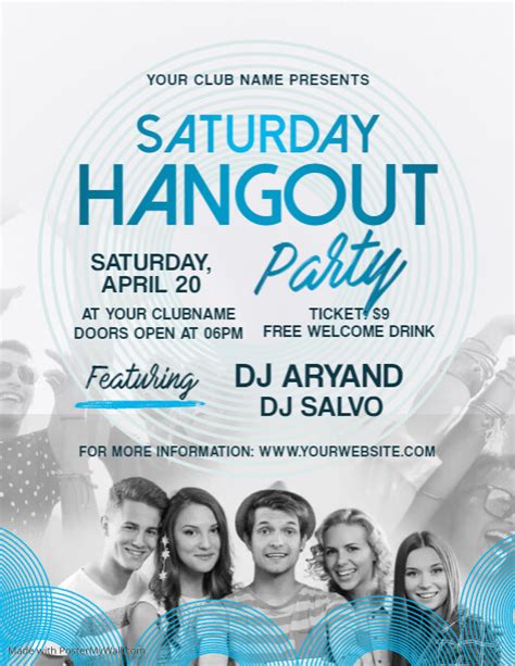 Hangout Party Flyer Template Postermywall