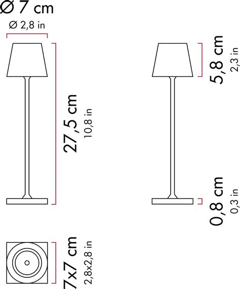 Zafferano Poldina Pro Micro Rechargeable Led Table Lamp Dimmable