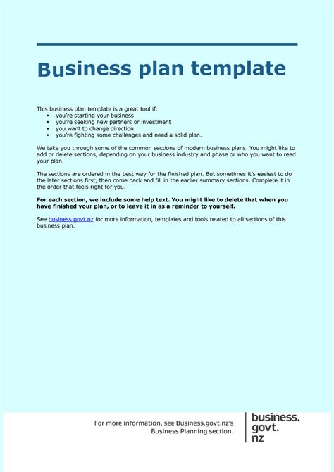 Businessplantemplate Business Plan Template This Business Plan