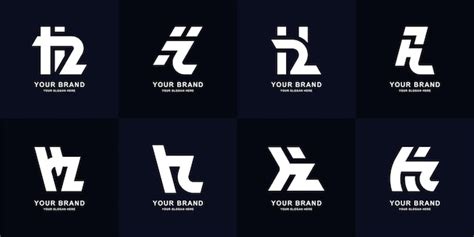 Premium Vector Collection Letter Hz Or Zh Monogram Logo Design