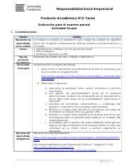 Producto Acad Mico Rse B Docx Responsabilidad Social