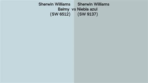 Sherwin Williams Balmy Vs Niebla Azul Side By Side Comparison