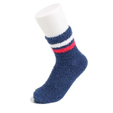 Coral Fleece Women Socks Classic Two Striped Women Socks Winter Soft ...