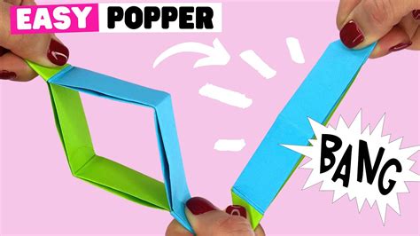 How To Make A Paper Popper Easy Cool Origami Banger Loud Paper Banger