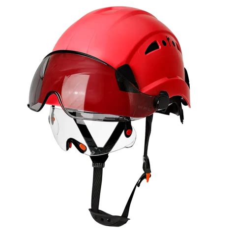 Ce Construction Safety Helmet With Visor Built In Goggles For Engineer