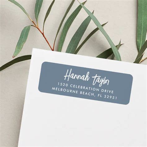 Simple Modern Hand Sketched Script Return Address Label Zazzle