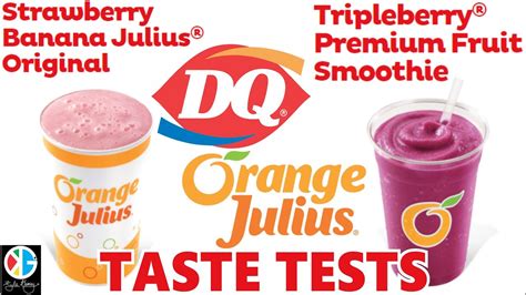 Dairy Queen Orange Julius Triple Berry Smoothie And Strawberry Banana