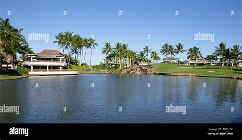 Ko Olina Resort Golf Club 18 Stock Photo - Alamy