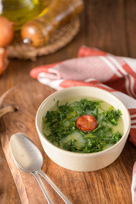 Sopa De Caldo Verde Imagen De Archivo Imagen De Alimento