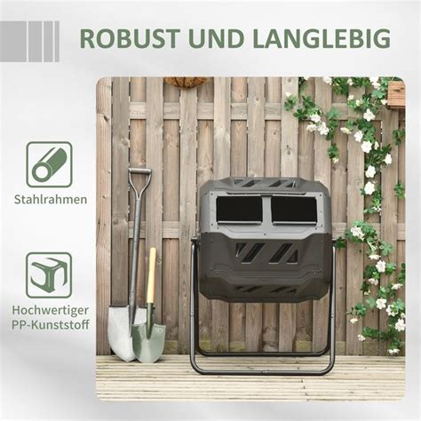 Trommel Komposter L Gartenkomposter Mit Kammern Drehbarer