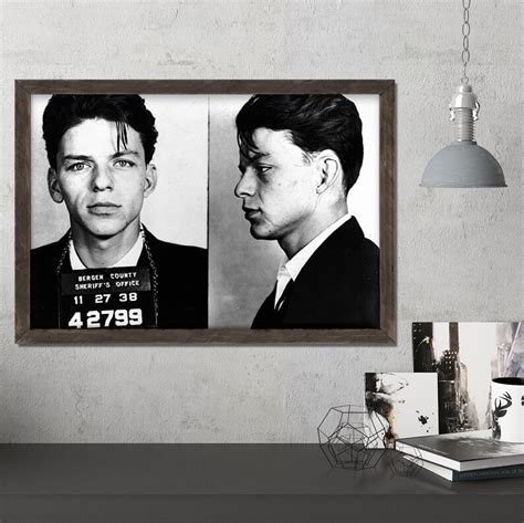 Frank Sinatra Mugshot Print Frank Sinatra Art Vintage Wall Etsy