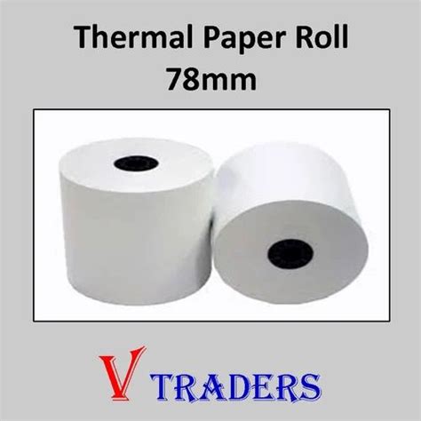 Plain White Mtr Thermal Paper Rolls Billing Roll Mm Gsm Less Than