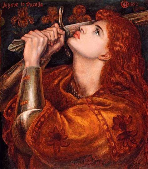 JH Lacrocon Dante Gabriel Rossetti Jeanne D Arc Tableau Reproduction