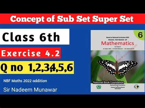 Class 6 Exercise 4 2 Q No 1 2 3 4 5 6 NBF Maths Ex 4 2 Concept Of Sub