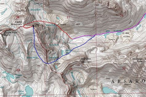 Castle Mountain Topo Photos Diagrams Topos Summitpost