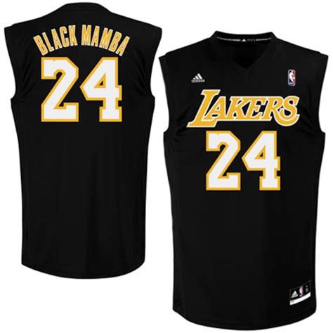 Adidas Kobe Bryant Los Angeles Lakers Black Mamba Nickname Replica Jersey Black Nba Store