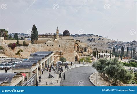 Vista Sobre A Mesquita Alaqsa Do Muro Da Antiga Cidade Fotografia