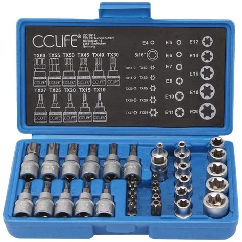 Outillage A Main Pièces Coffret Douilles Torx Femelle 3 8 Profil E4