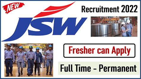 Fresher JSW Group Jobs JSW Steel Jobs JSW Energy Jobs JSW