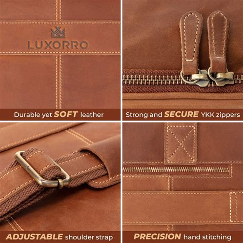 Buy Luxorro Leather Briefcases For Men Soft Full Grain Leather