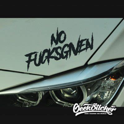 1x No F Cks Given JDM Car Decals Reflective Sticker Geeksticker