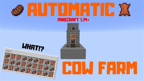 Automatic Cow Farm Tutorial Minecraft 114 Youtube