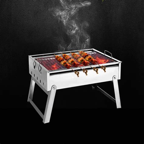 Thickening Stainless Steel Bbq Grill Outdoor Portable Bbq